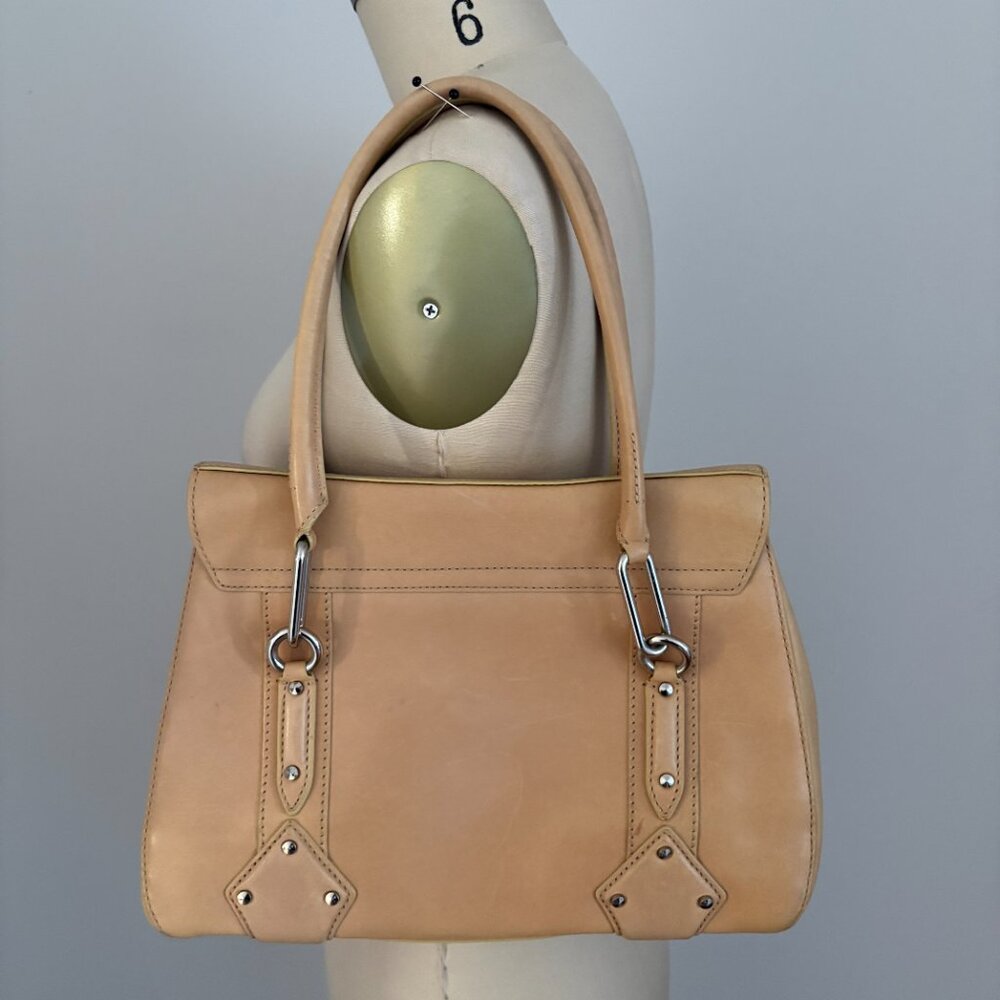 Cole Haan Beige/Tan Leather Shoulder Bag - Picture 3 of 15